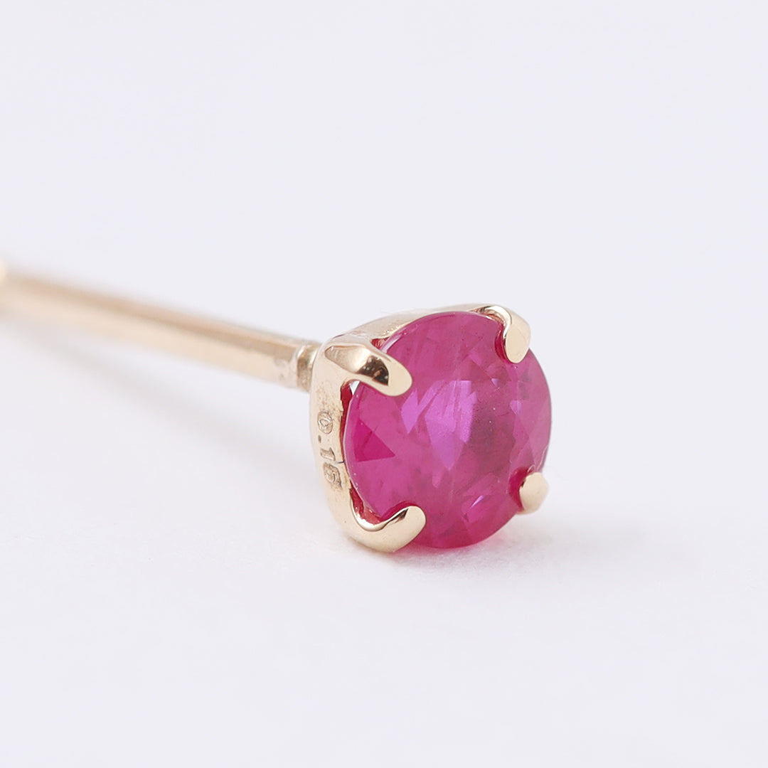 K18ルビーピアス