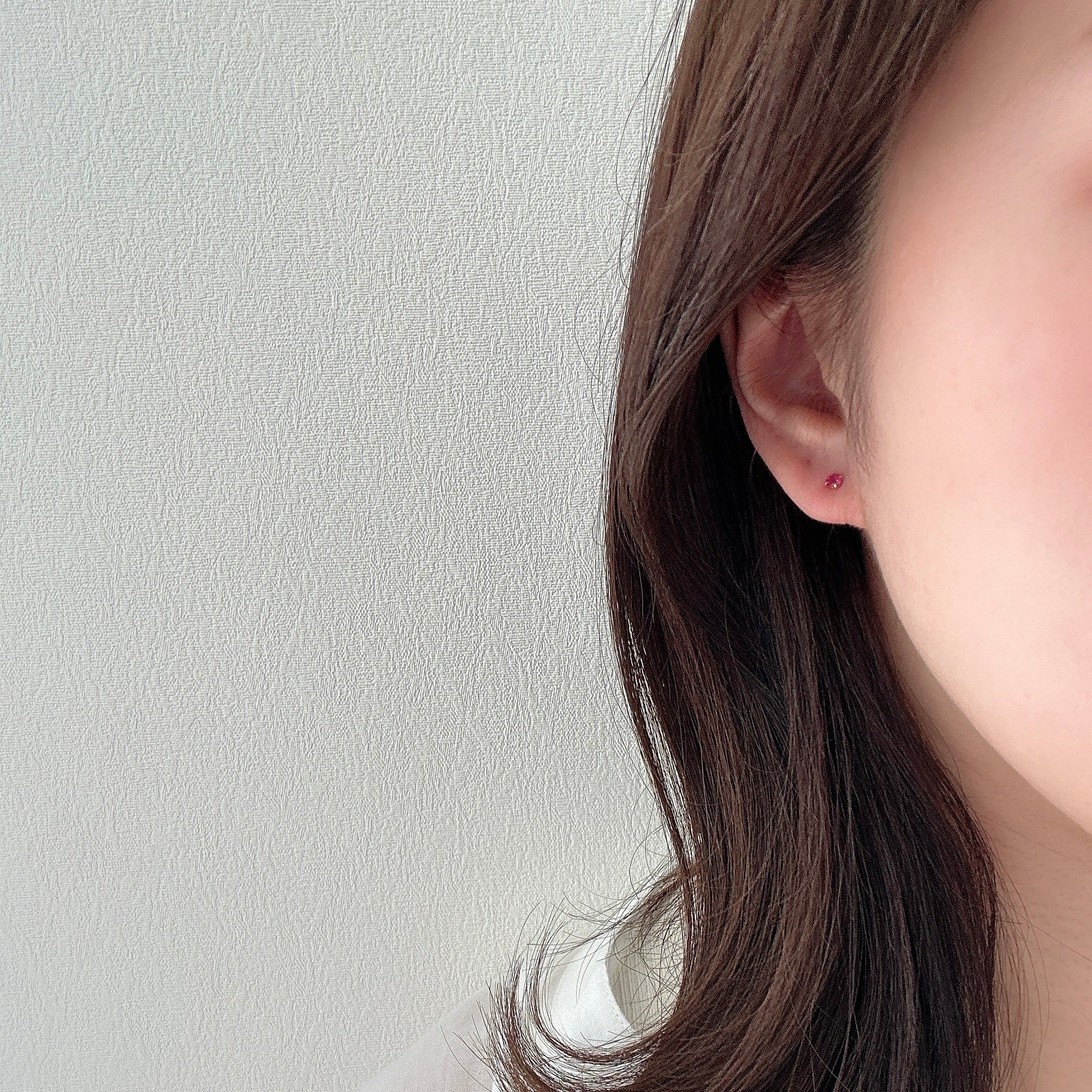 K18ルビーピアス