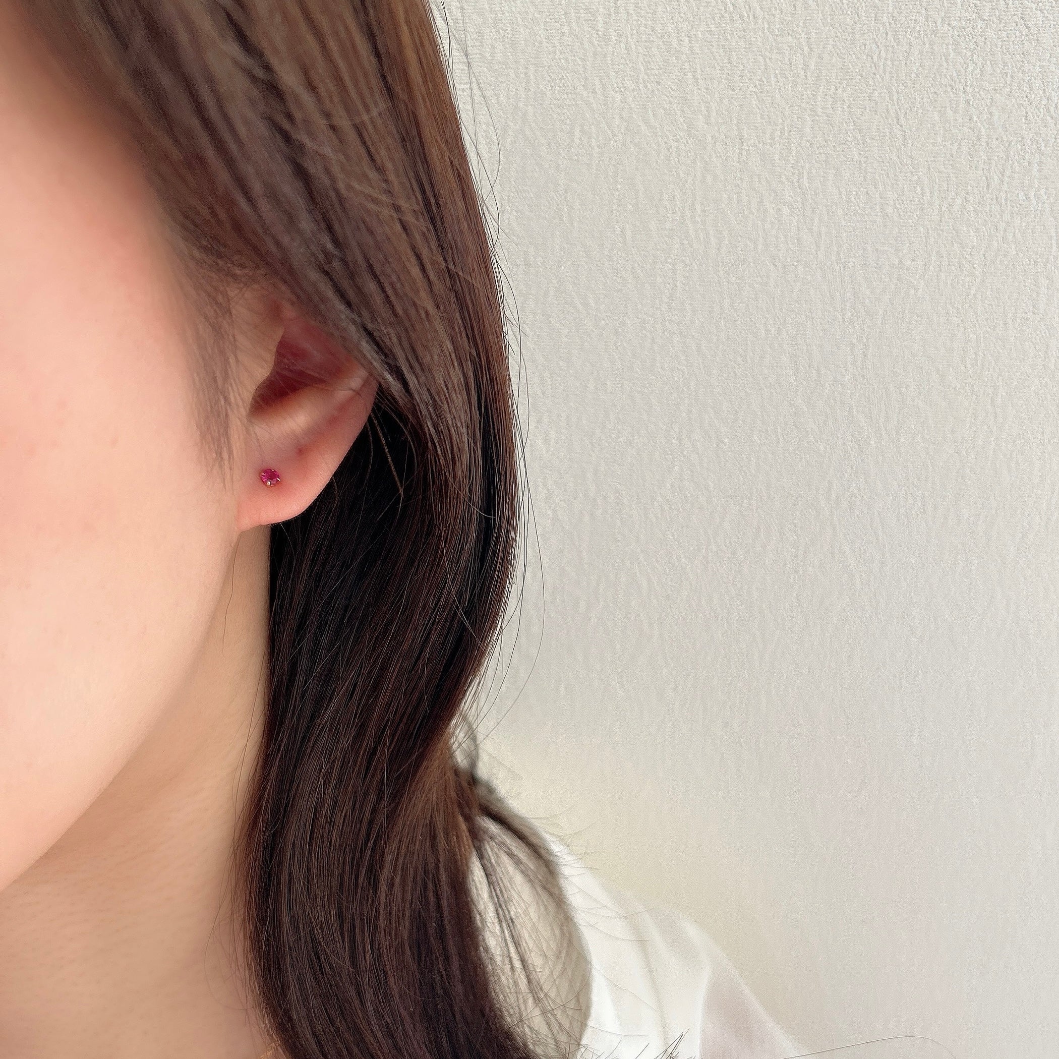 K18ルビーピアス