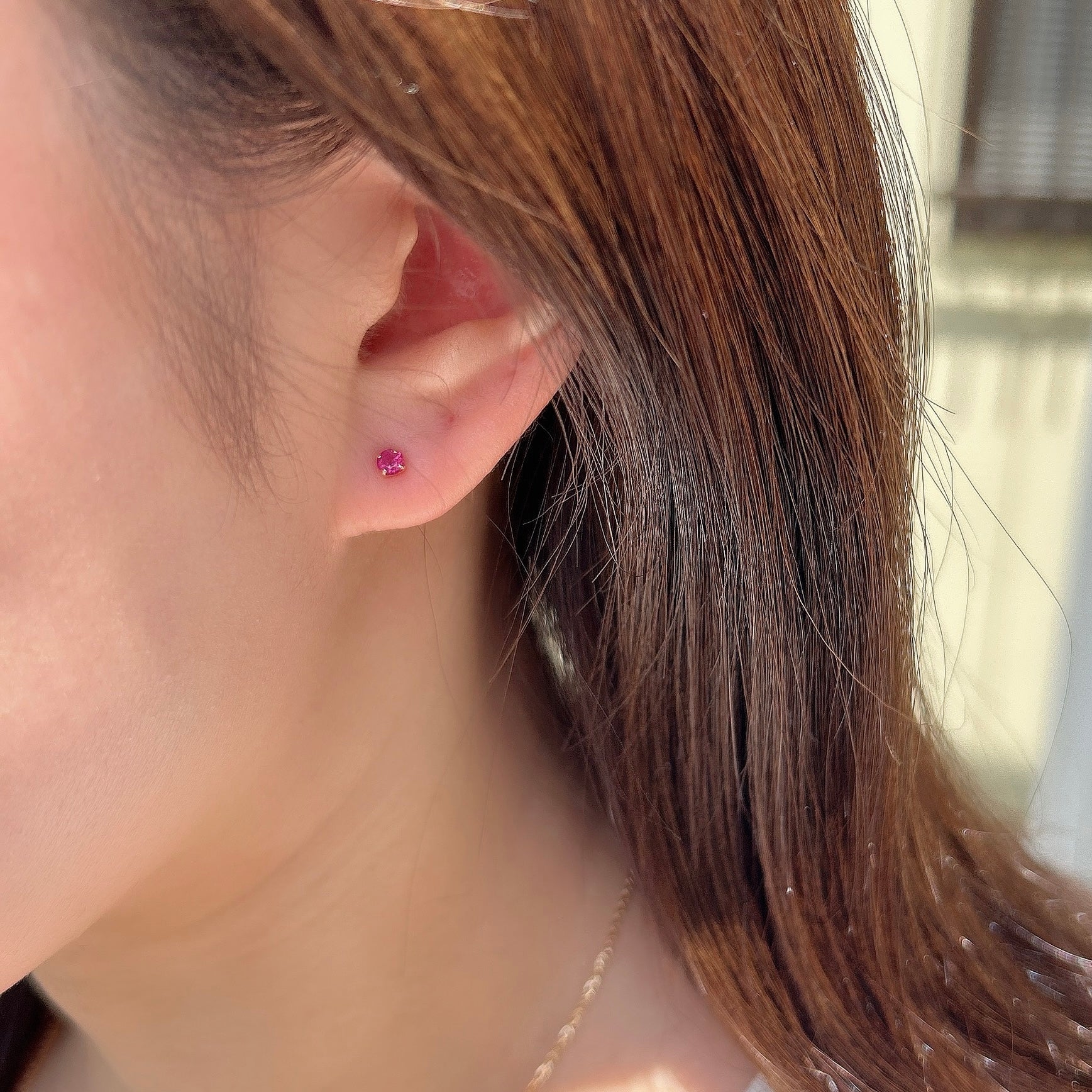 K18ルビーピアス