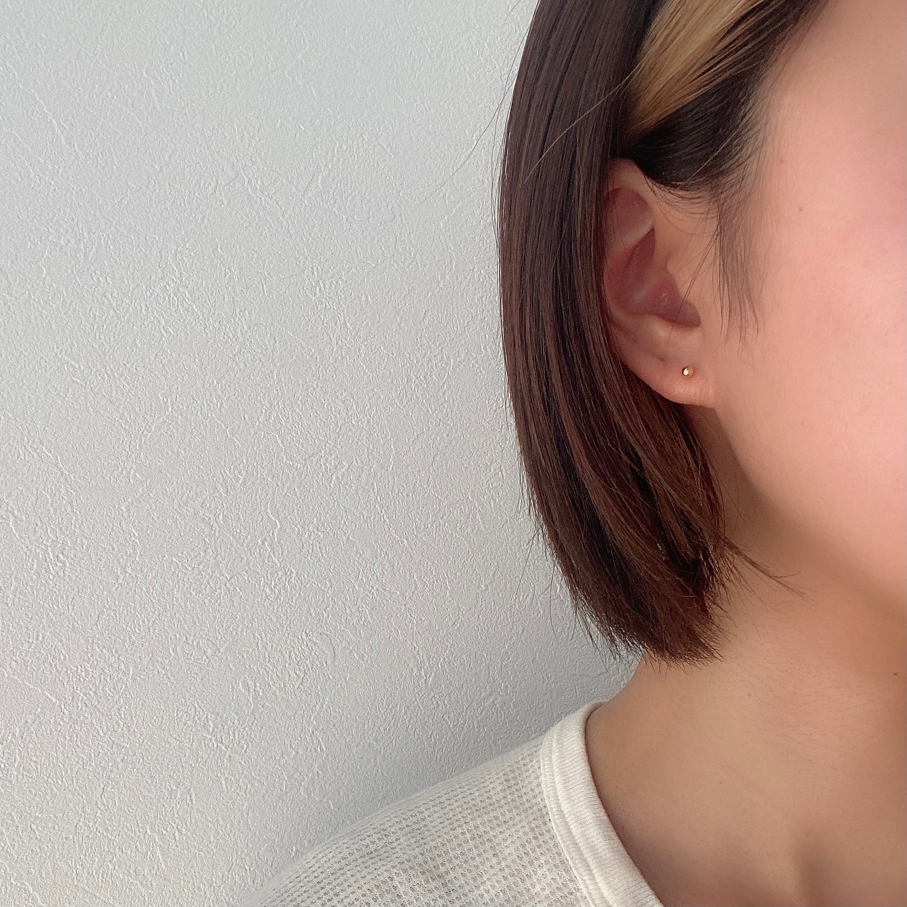 K18 3㎜丸玉ピアス