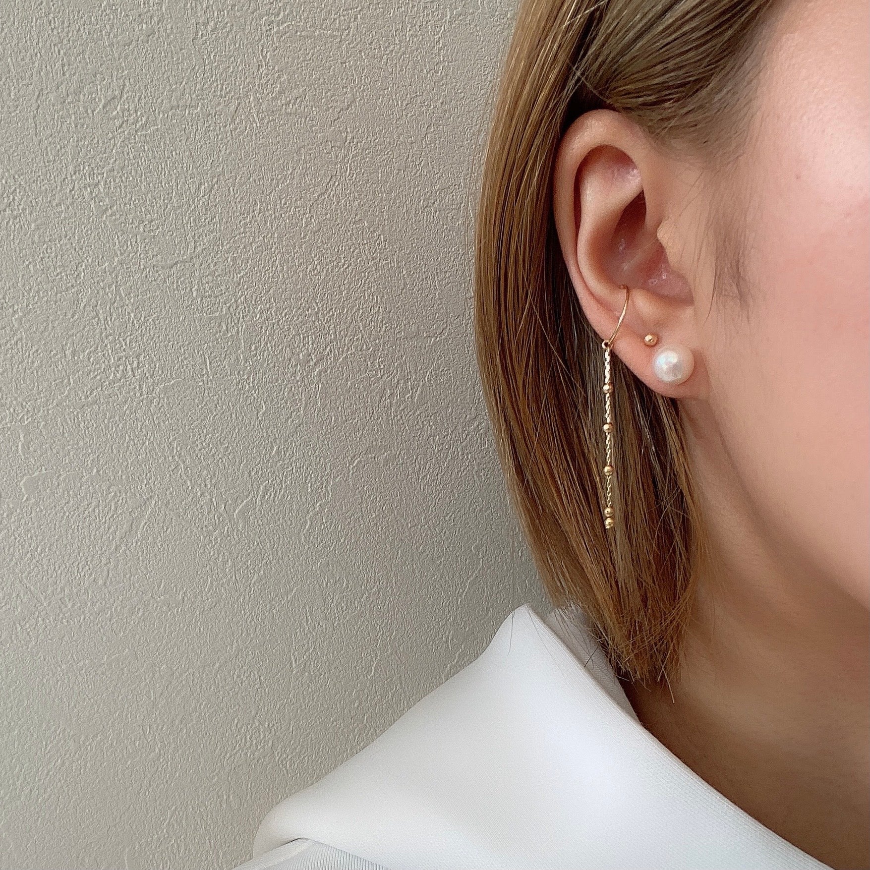 K18 3㎜丸玉ピアス