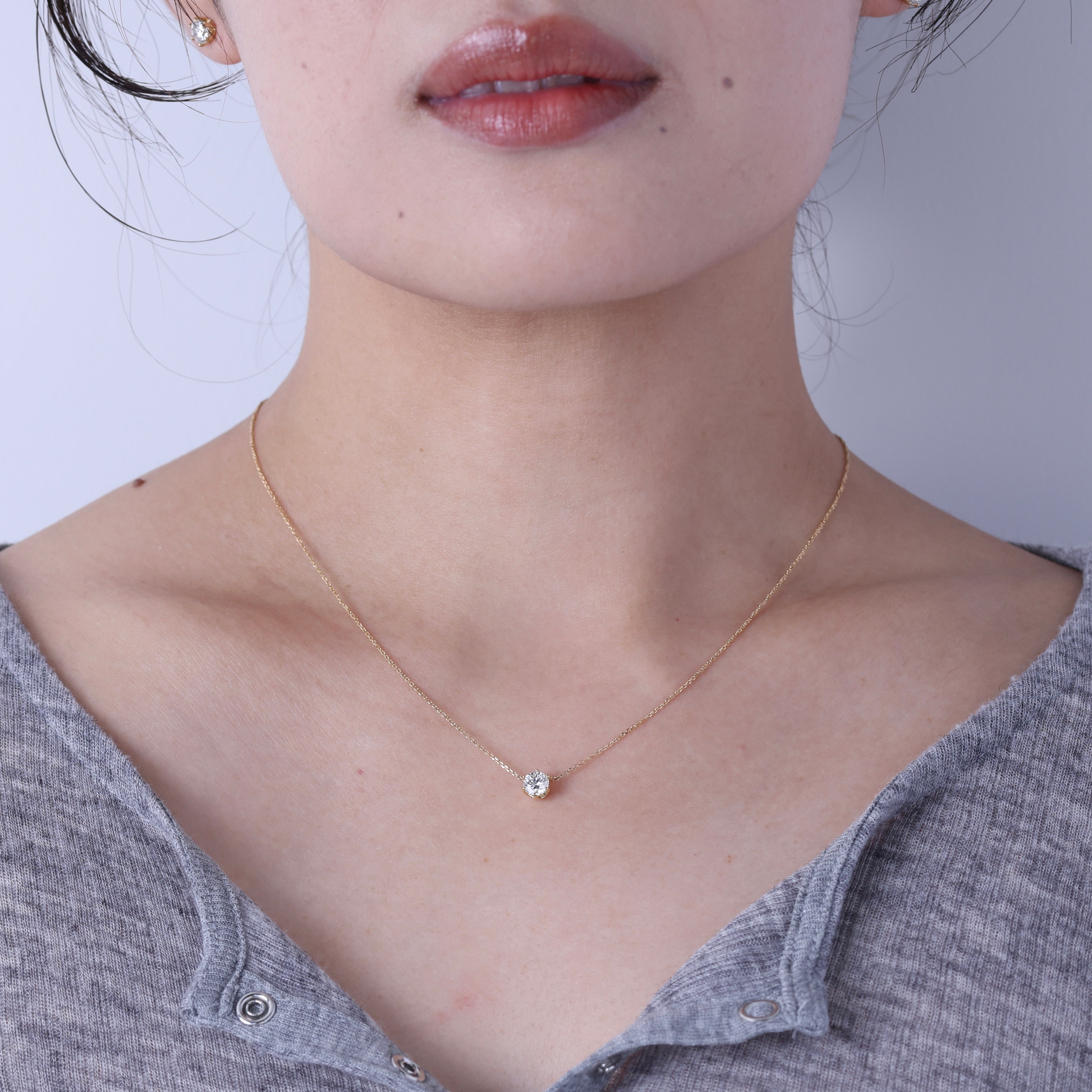 <クリスマス限定>【受注生産品】K18 0.5ctダイヤモンドネックレス(ソーティング付き)