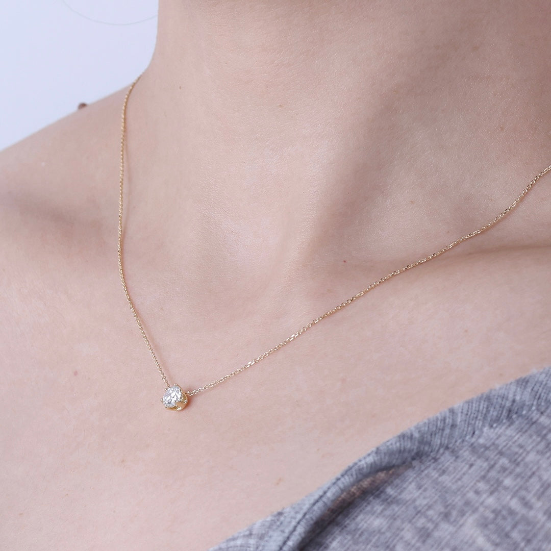 <クリスマス限定>【受注生産品】K18 0.5ctダイヤモンドネックレス(ソーティング付き)