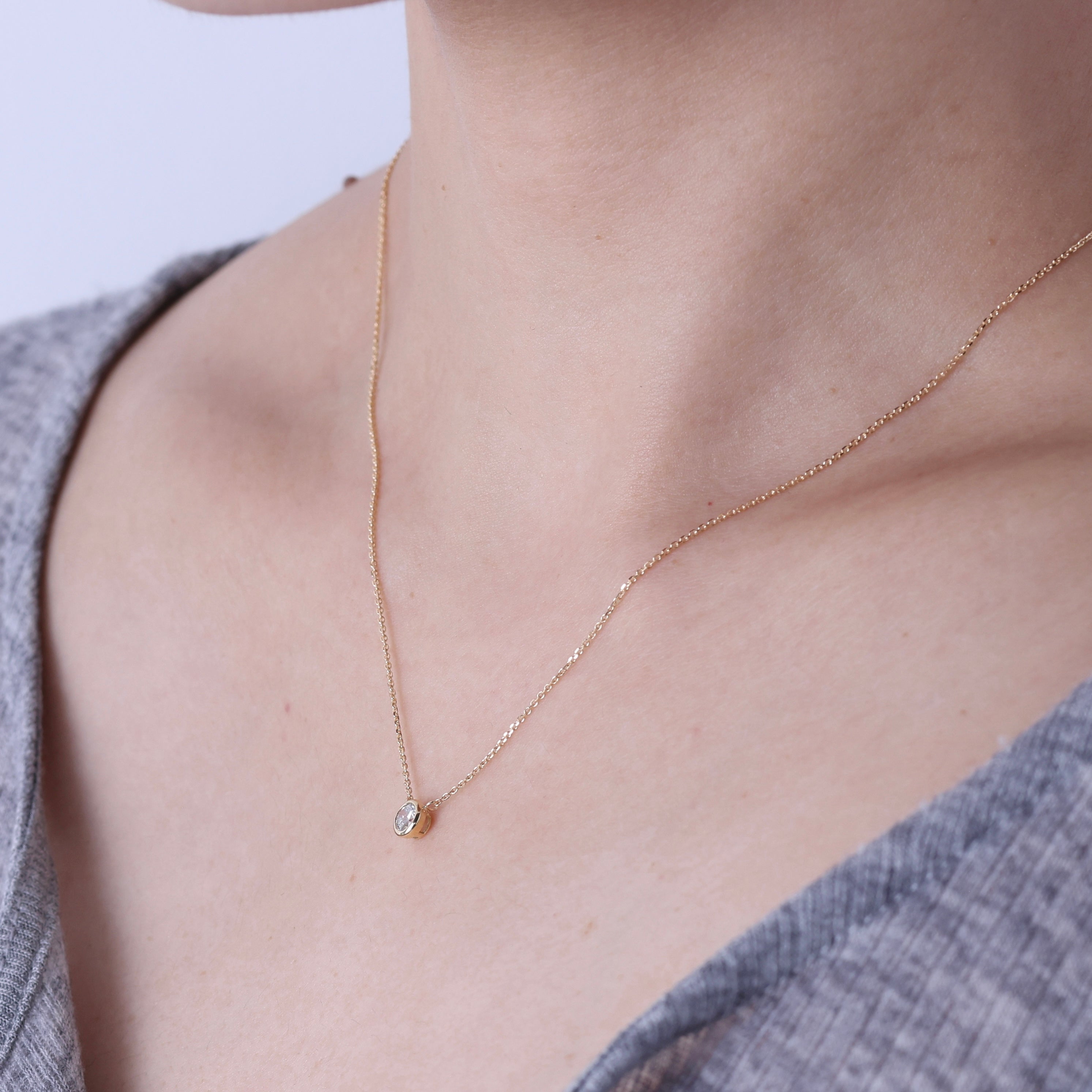 <クリスマス限定>【受注生産品】K18 0.3ctダイヤモンドネックレス(ソーティング付き)