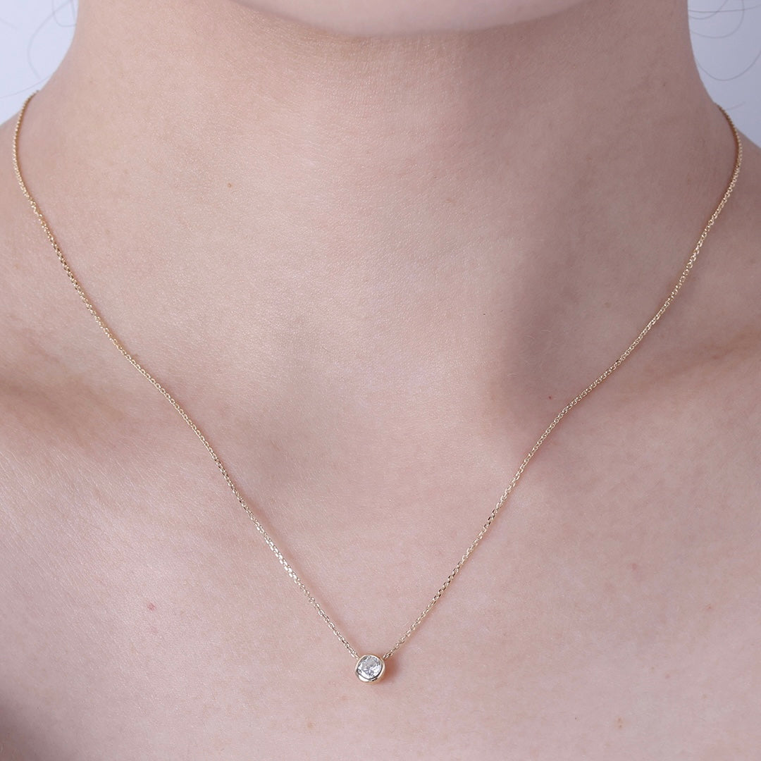 <クリスマス限定>【受注生産品】K18 0.3ctダイヤモンドネックレス(ソーティング付き)