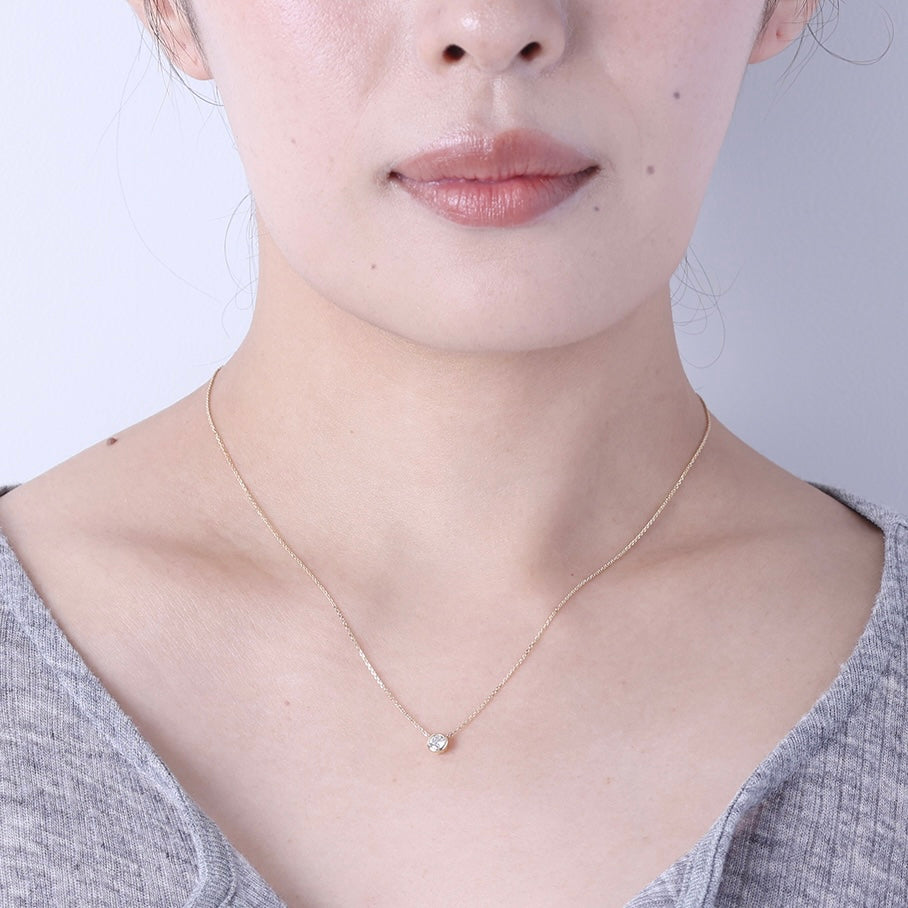 <クリスマス限定>【受注生産品】K18 0.3ctダイヤモンドネックレス(ソーティング付き)