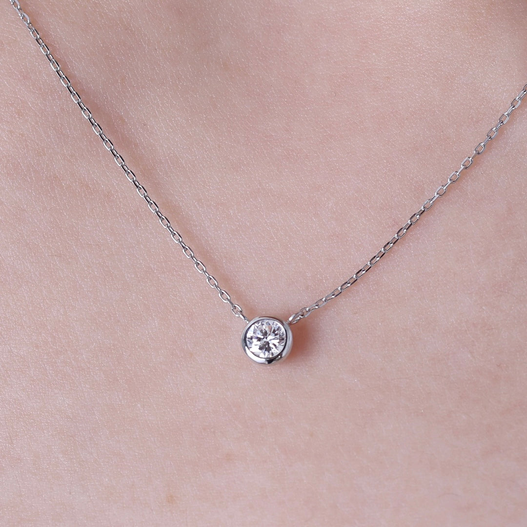 <クリスマス限定>【受注生産品】Pt900/Pt850 0.3ctダイヤモンドネックレス(ソーティング付き)