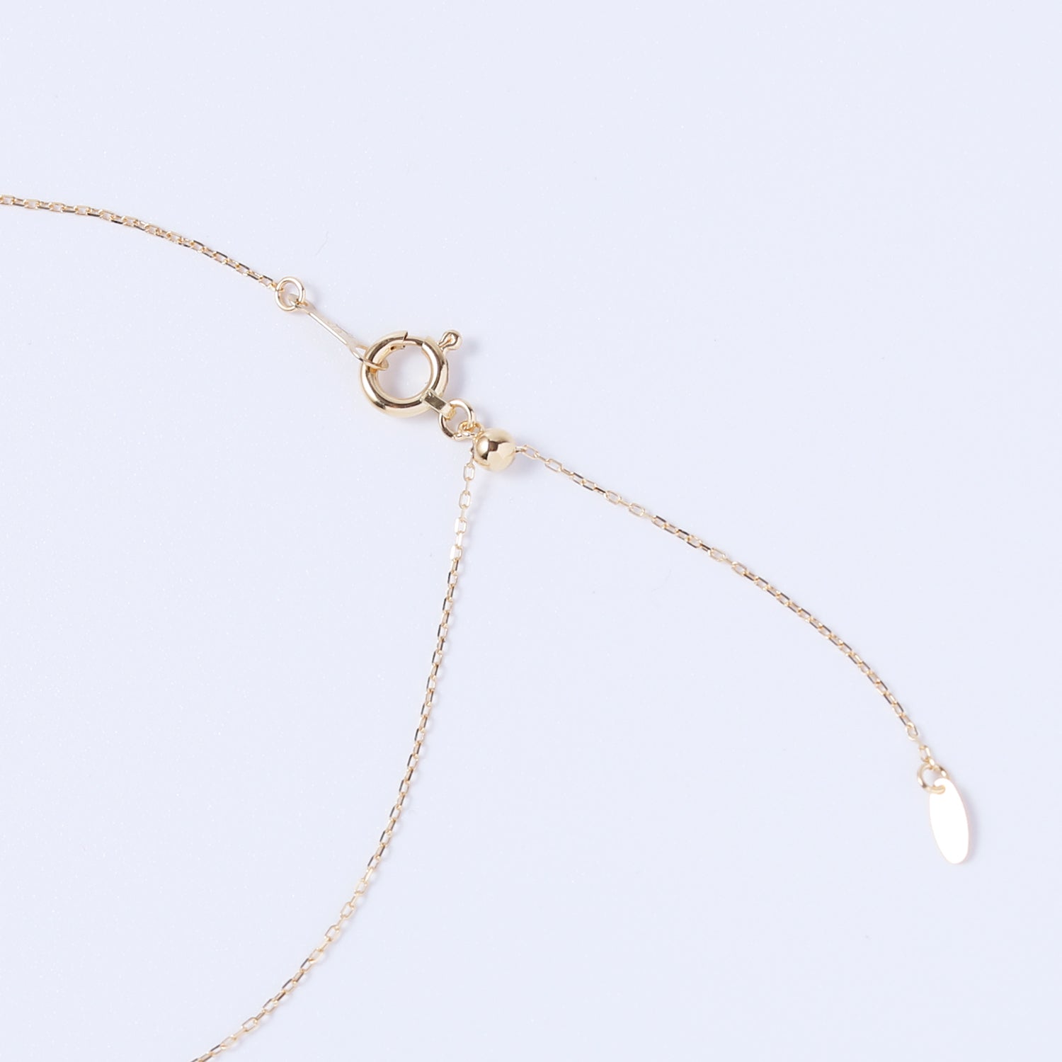 K18細身チェーンネック小豆スライド