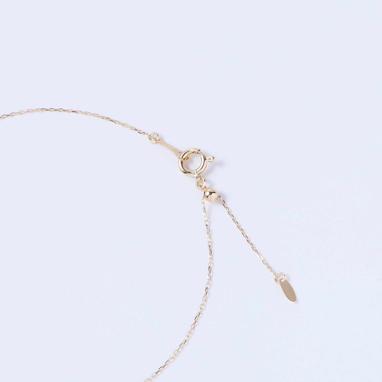 K18細身チェーンネック小豆スライド