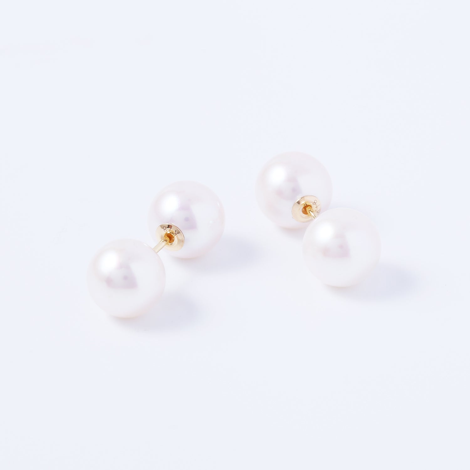 K18アコヤパールピアス ×アコヤパールキャッチ