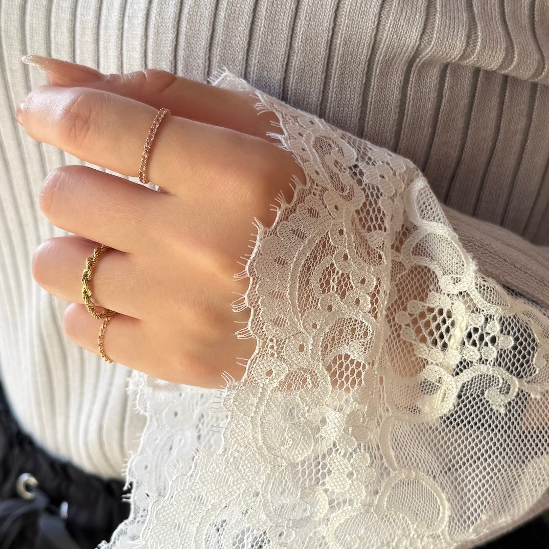 <期間限定販売>【受注生産品】K18ピンクトルマリンフルエタニティリング