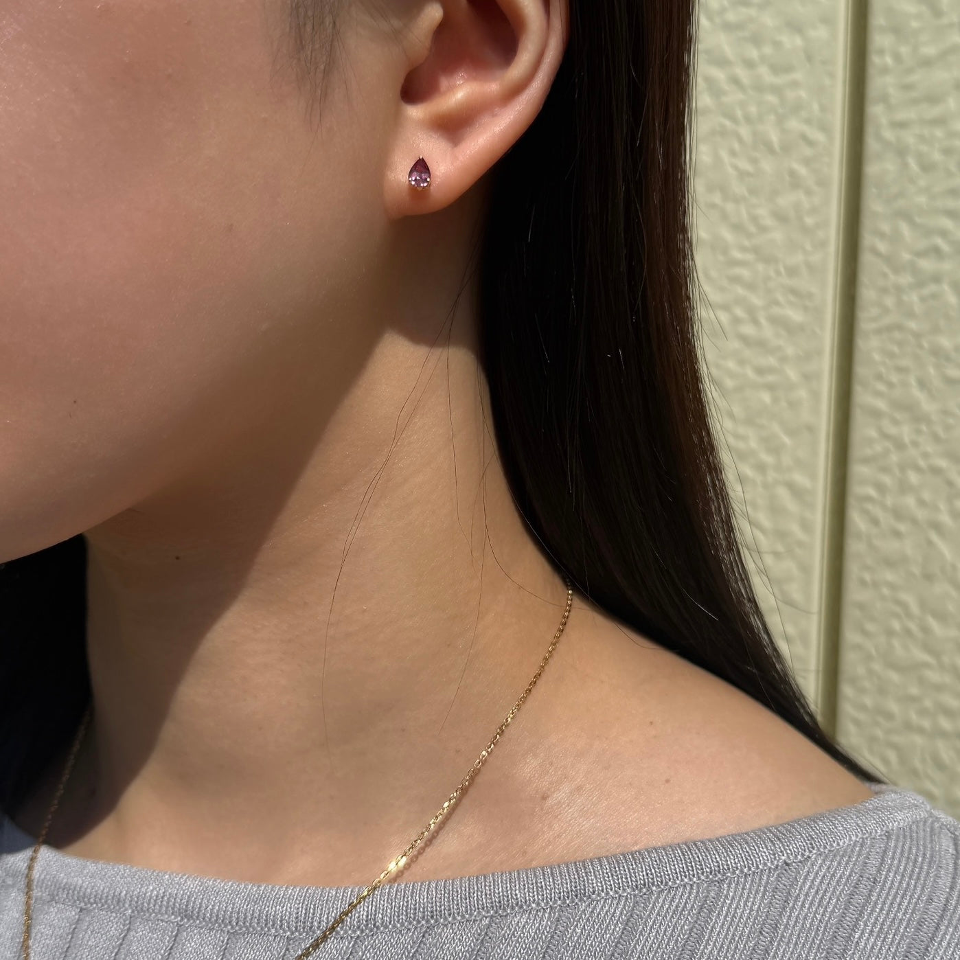 <NEW>K18タンガロードライトガーネットピアス