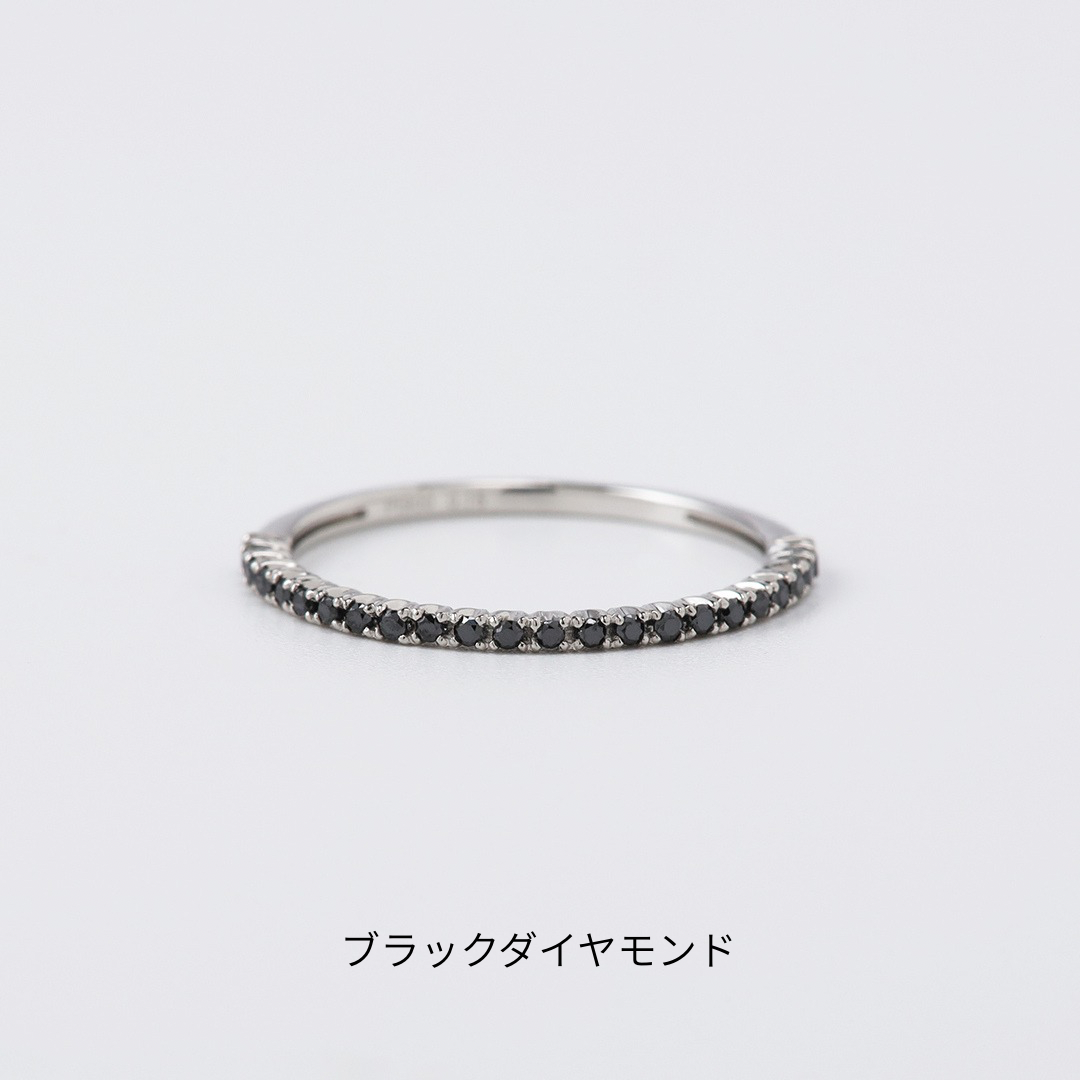 <NEW>【受注生産品】Pt900ハーフエタニティリング(1㎜)9号~16号