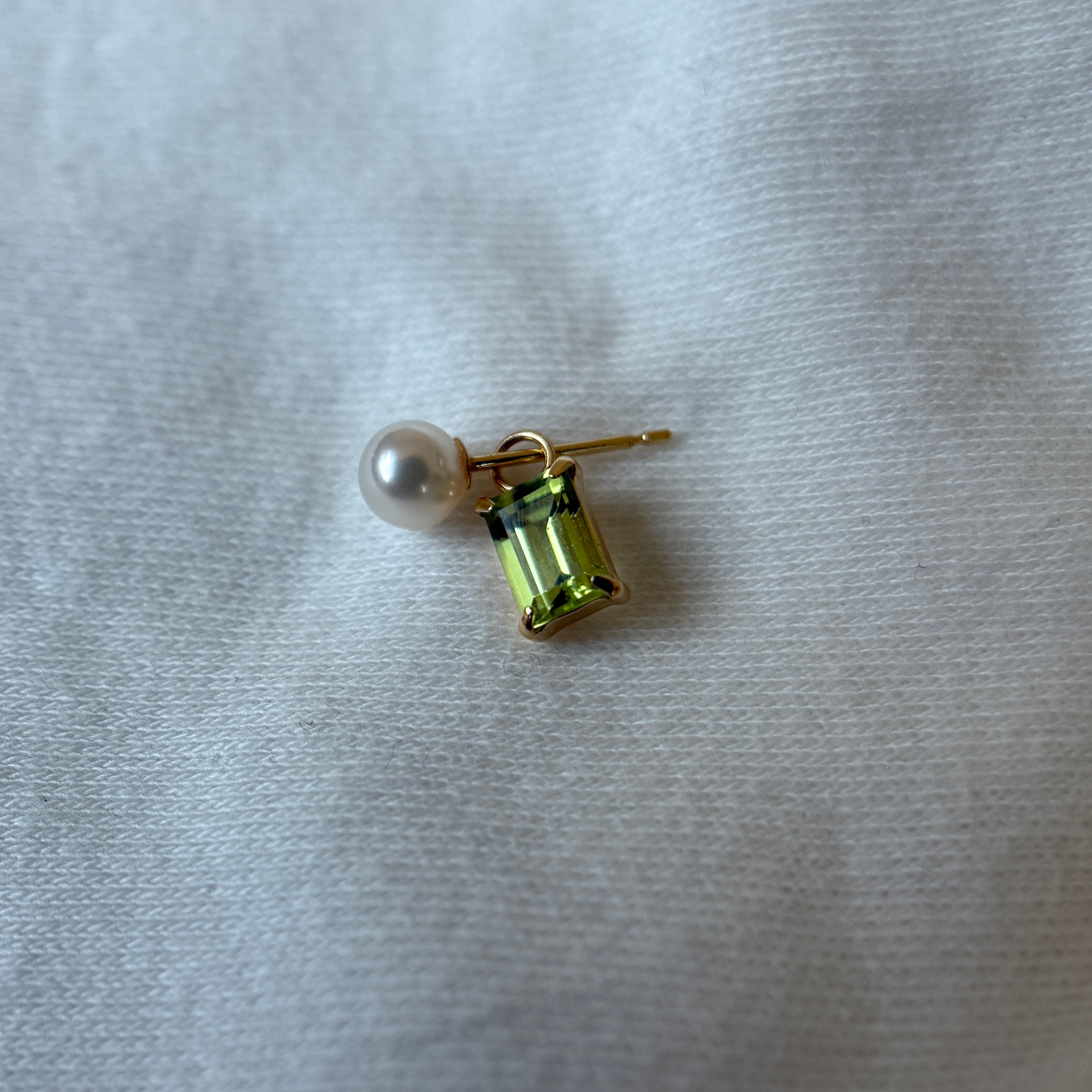 【受注生産品】K18誕生石チャーム(片耳)