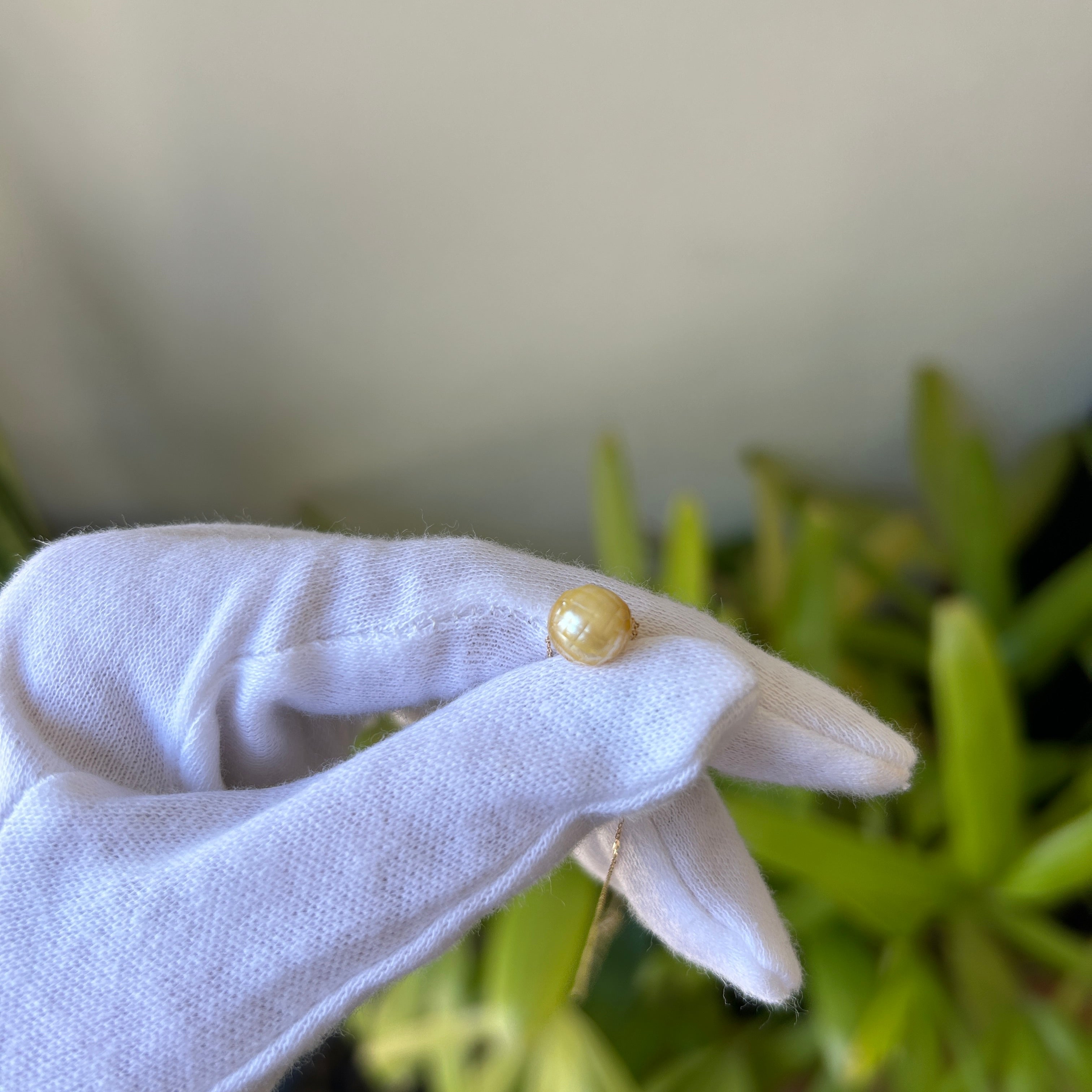 K18南洋カットパールネックレスゴールド