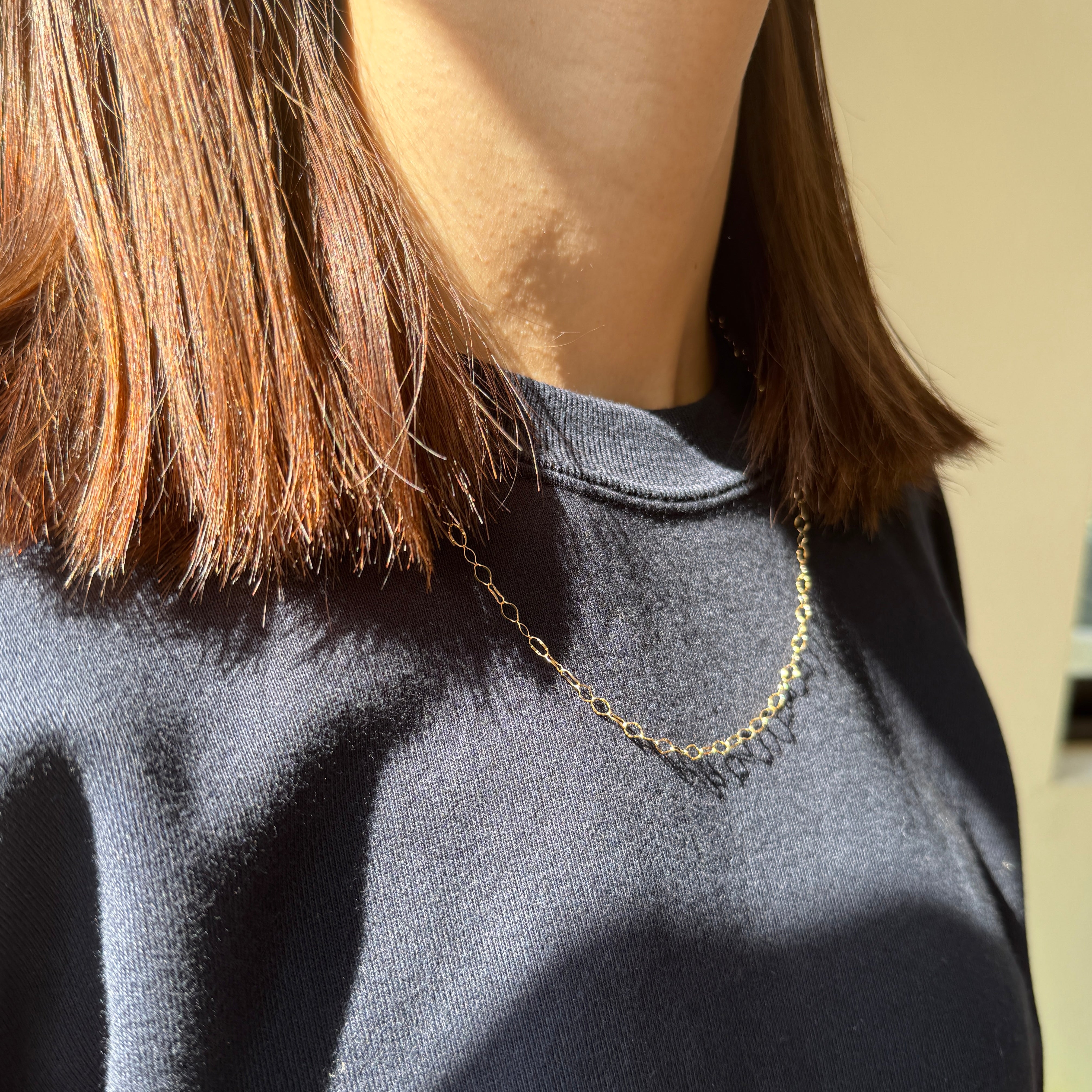 K18フリルチェーンネックレス