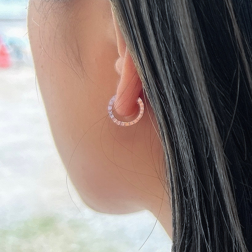 K18/K18WGリバーシブルフープピアス