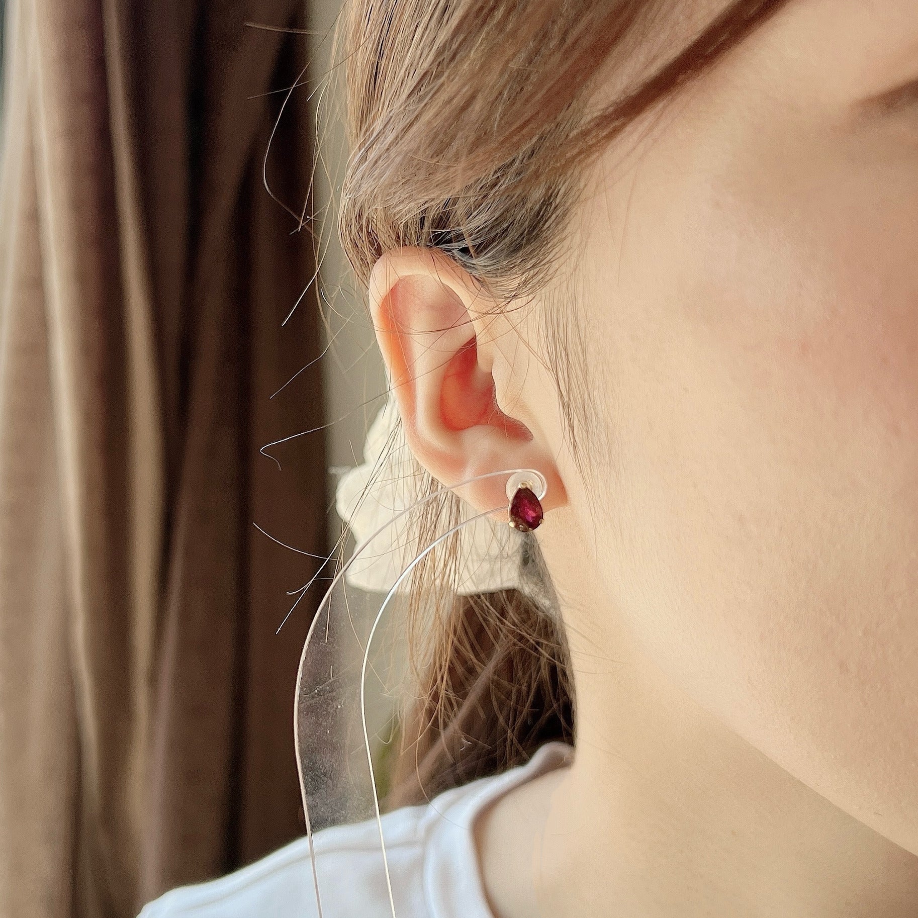 【一点物】K18バイカラートルマリンピアスB(片耳)