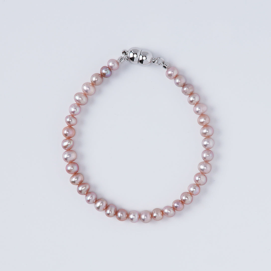 SV925淡水ピンクパールブレスレット