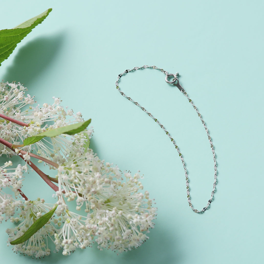 【受注生産品】Pt850ペタルチェーンブレスレット