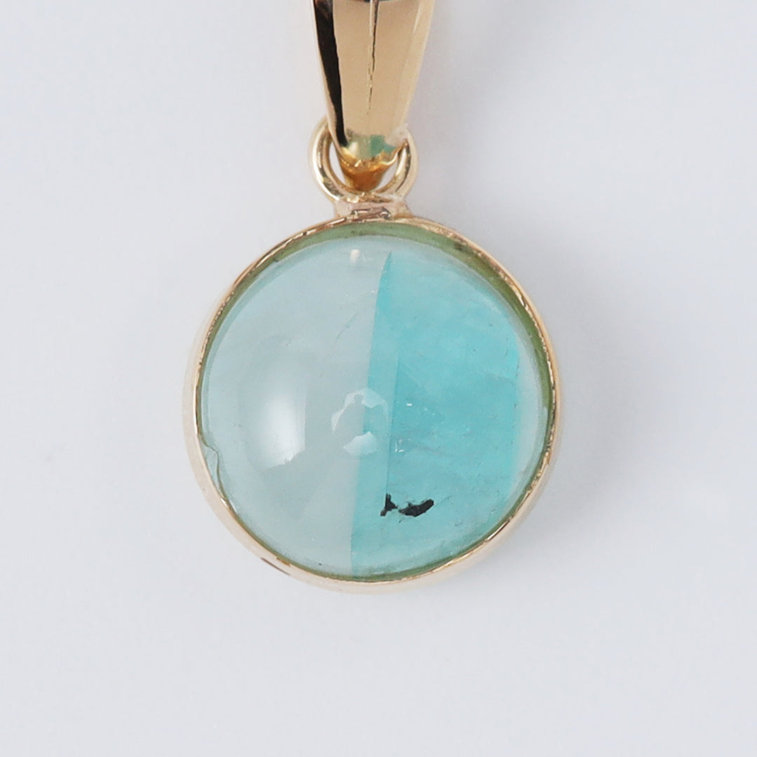 <NEW>【一点物】K18パライバトルマリンインクォーツペンダントトップA