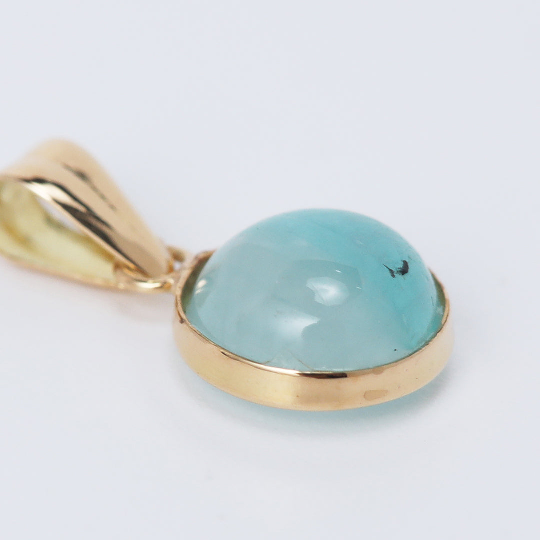 <NEW>【一点物】K18パライバトルマリンインクォーツペンダントトップA