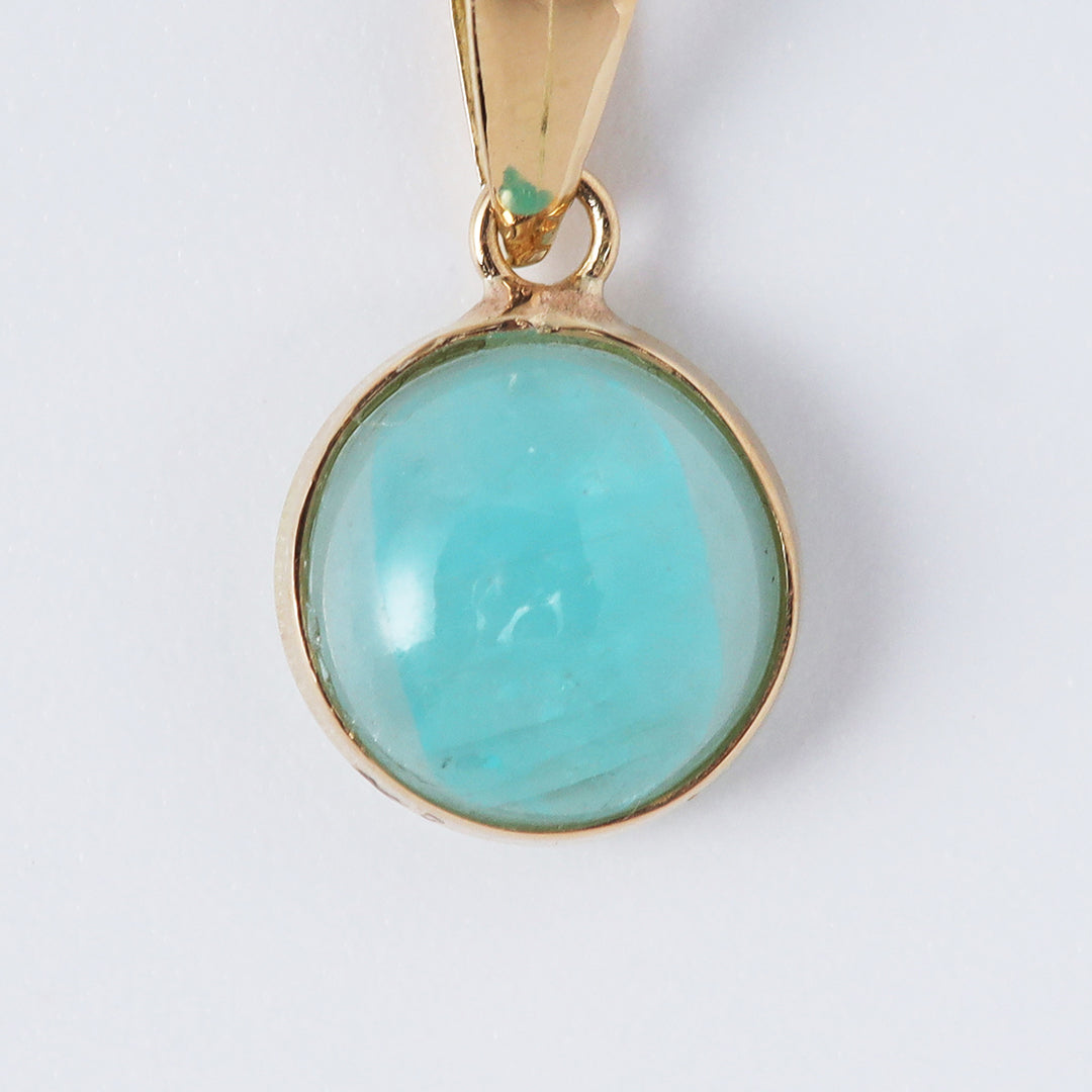 <NEW>【一点物】K18パライバトルマリンインクォーツペンダントトップC