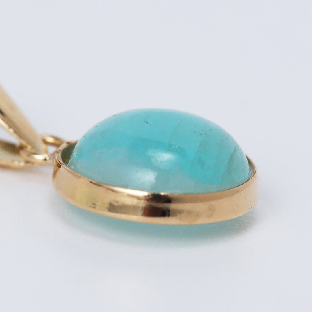 <NEW>【一点物】K18パライバトルマリンインクォーツペンダントトップC