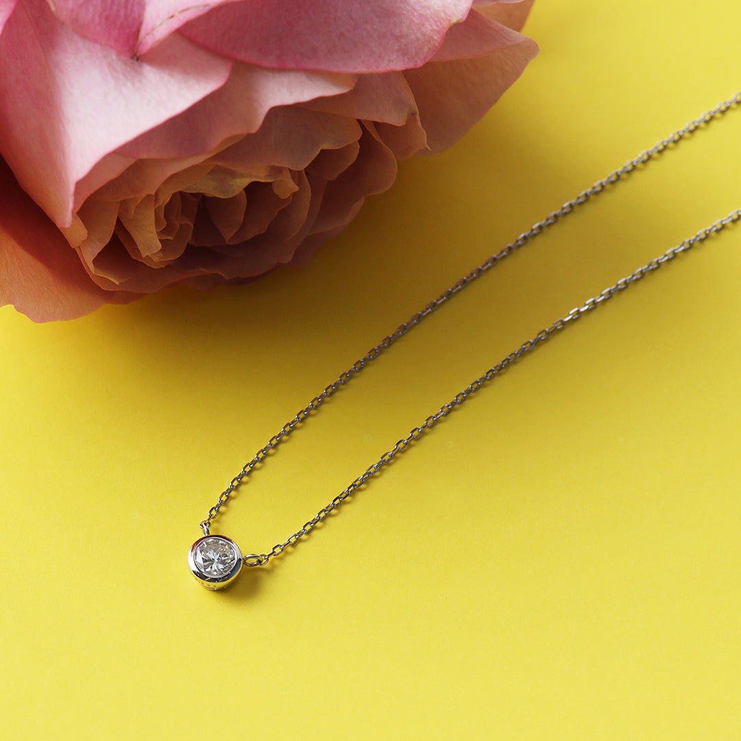 <クリスマス限定>【受注生産品】Pt900/Pt850 0.3ctダイヤモンドネックレス(ソーティング付き)