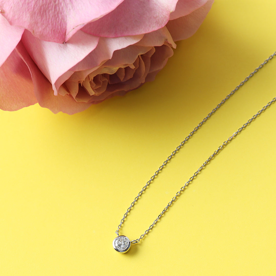 <クリスマス限定>【受注生産品】Pt900/Pt850 0.3ctダイヤモンドネックレス(ソーティング付き)