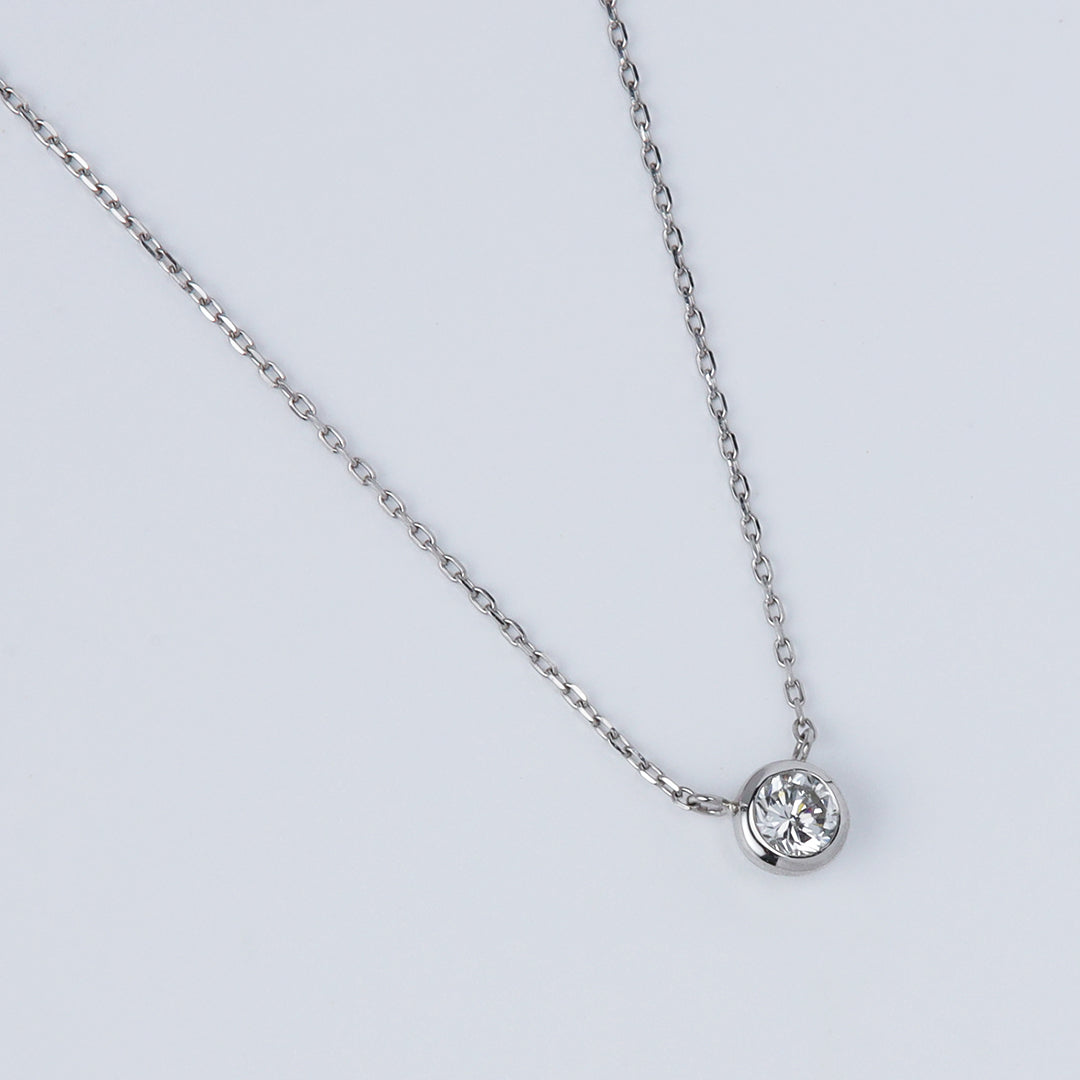 <クリスマス限定>【受注生産品】Pt900/Pt850 0.3ctダイヤモンドネックレス(ソーティング付き)