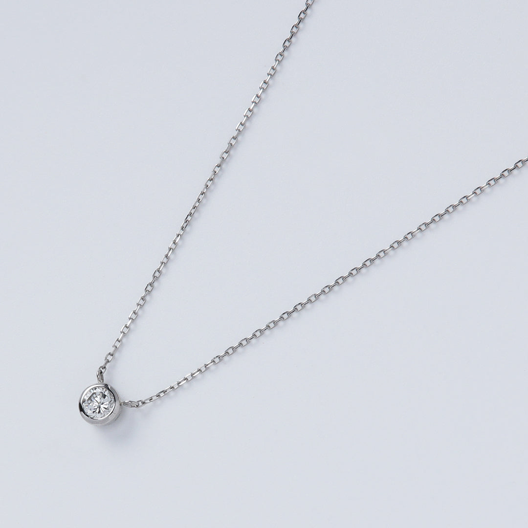 <クリスマス限定>【受注生産品】Pt900/Pt850 0.3ctダイヤモンドネックレス(ソーティング付き)