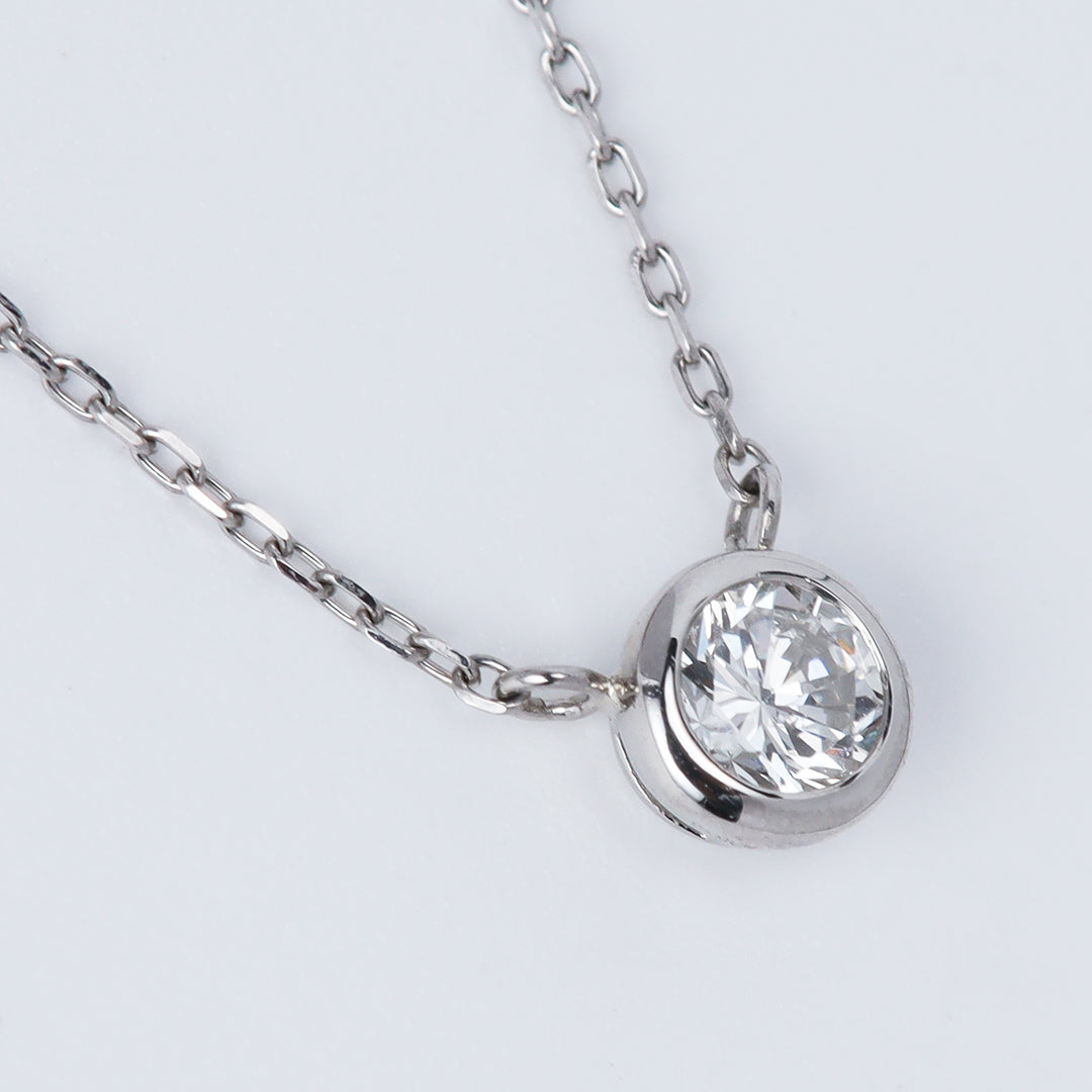 <クリスマス限定>【受注生産品】Pt900/Pt850 0.3ctダイヤモンドネックレス(ソーティング付き)