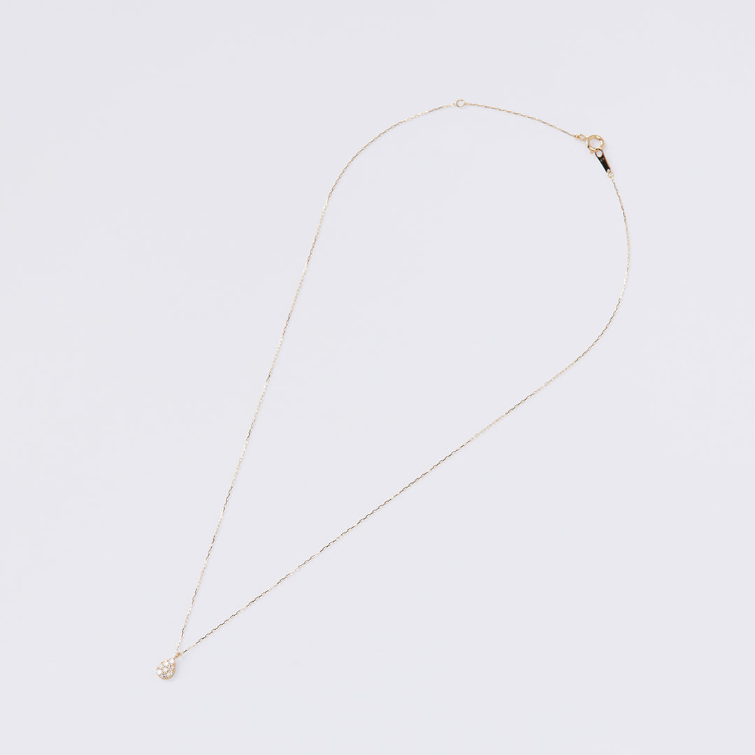 <7/28(火)12:00~販売開始予定>【お買い得ジュエリー】K18しずくダイヤモンドネックレス