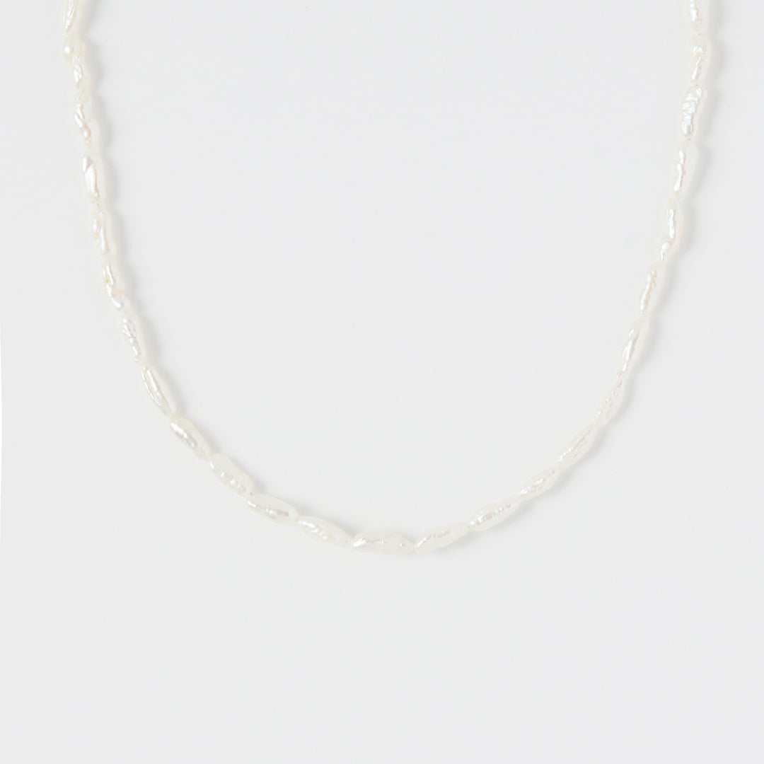 SV925淡水ライスパールチョーカーネックレス