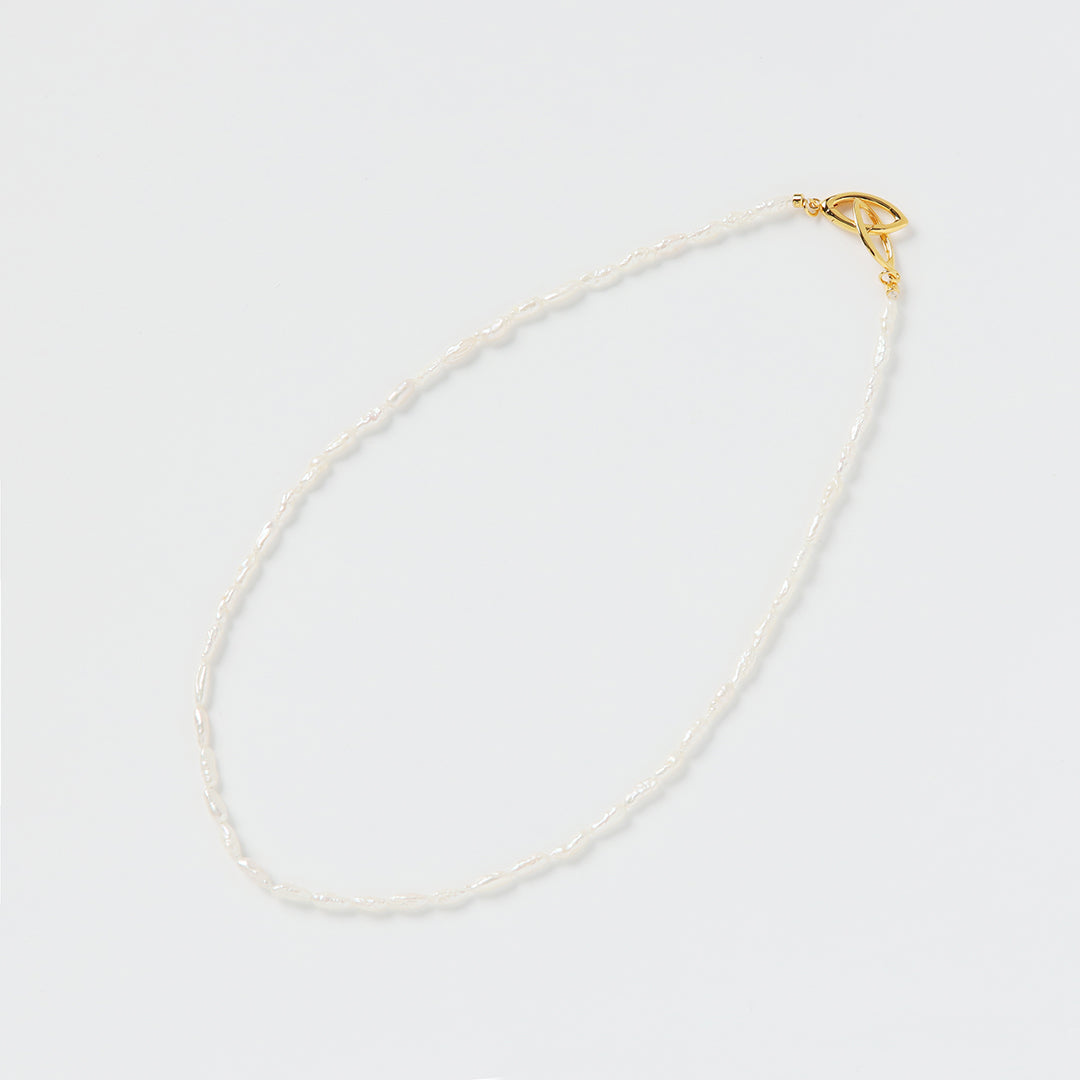 SV925淡水ライスパールチョーカーネックレス