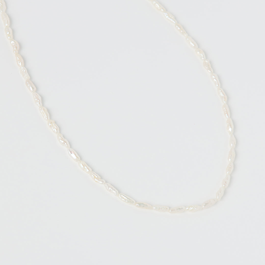 SV925淡水ライスパールチョーカーネックレス