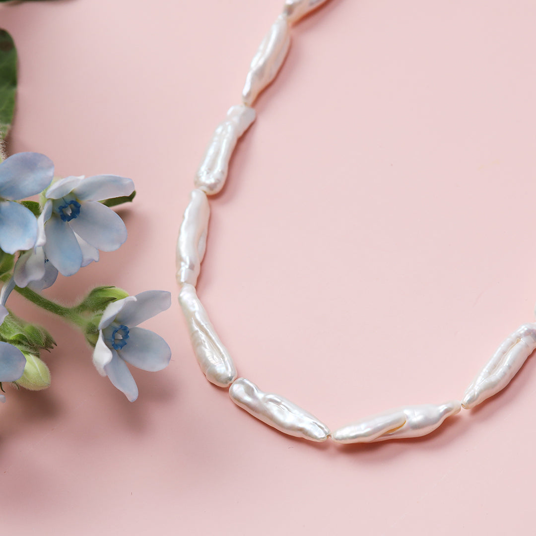 SV925変形淡水パールチョーカーネックレス