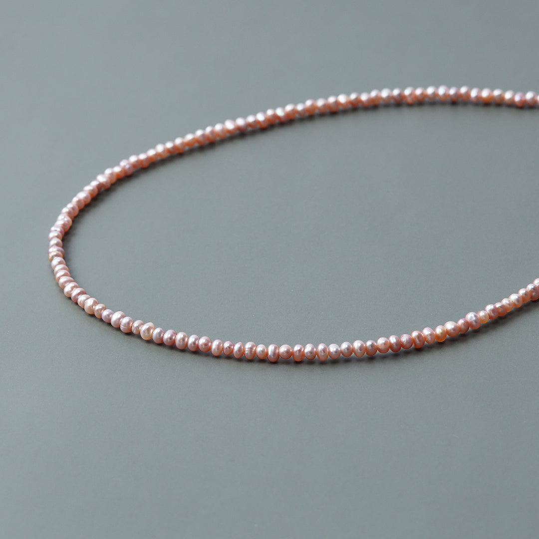 SV925淡水ピンクベビーパールネックレス