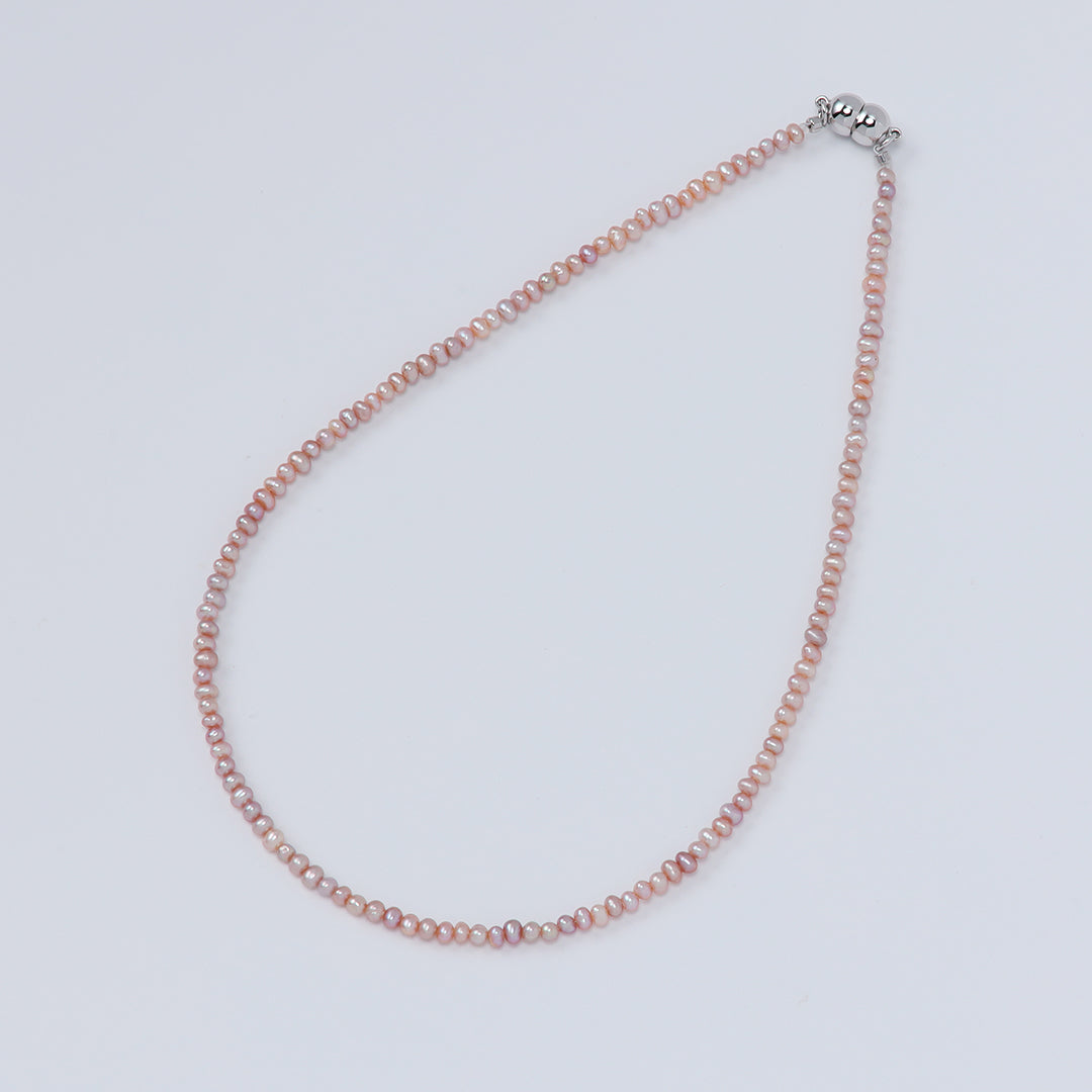 SV925淡水ピンクベビーパールネックレス