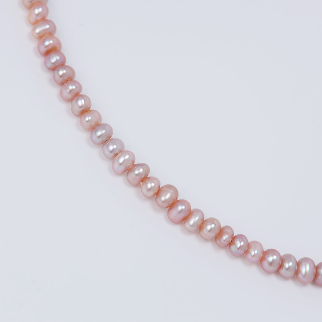 SV925淡水ピンクベビーパールネックレス