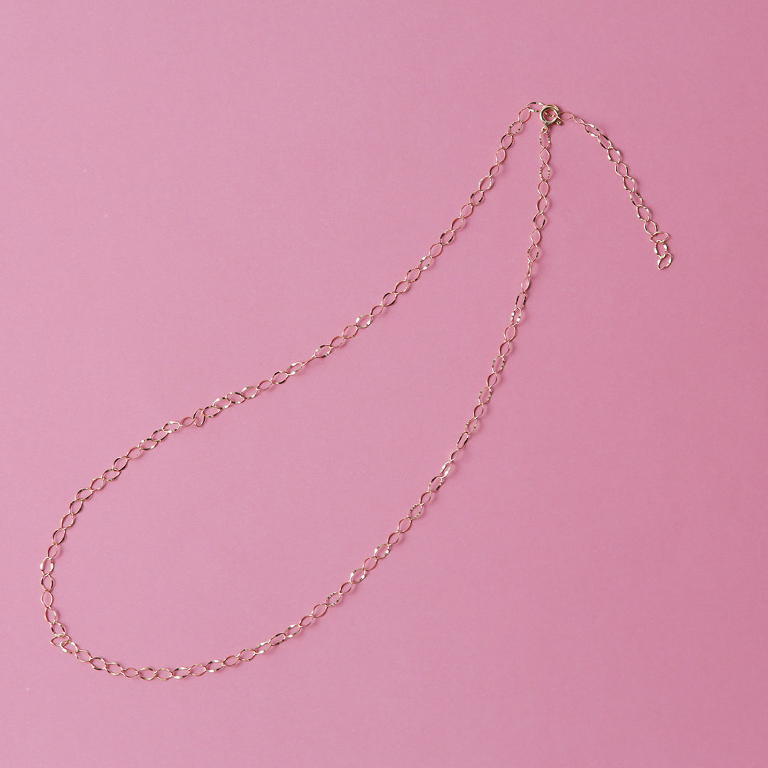 K18フリルチェーンネックレス