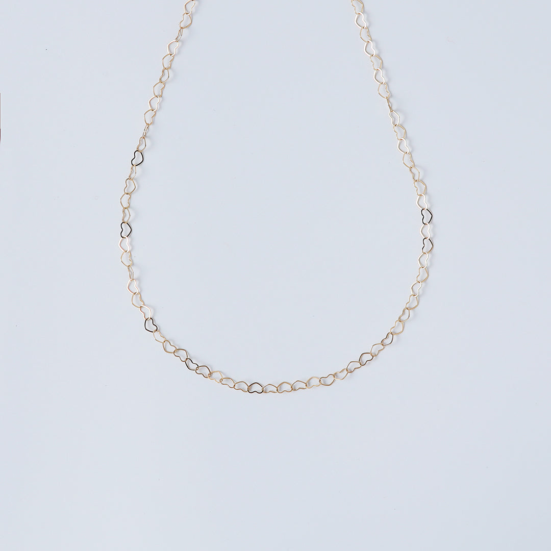 <NEW>K18ハートチェーンネックレス