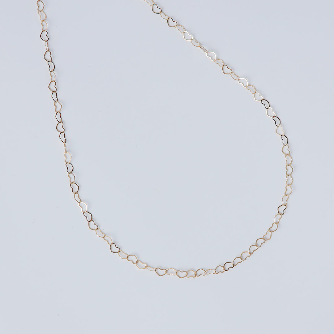 <NEW>K18ハートチェーンネックレス