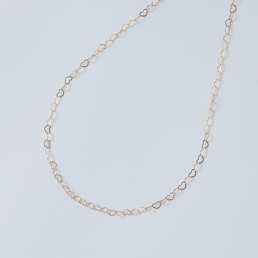 <NEW>K18ハートチェーンネックレス