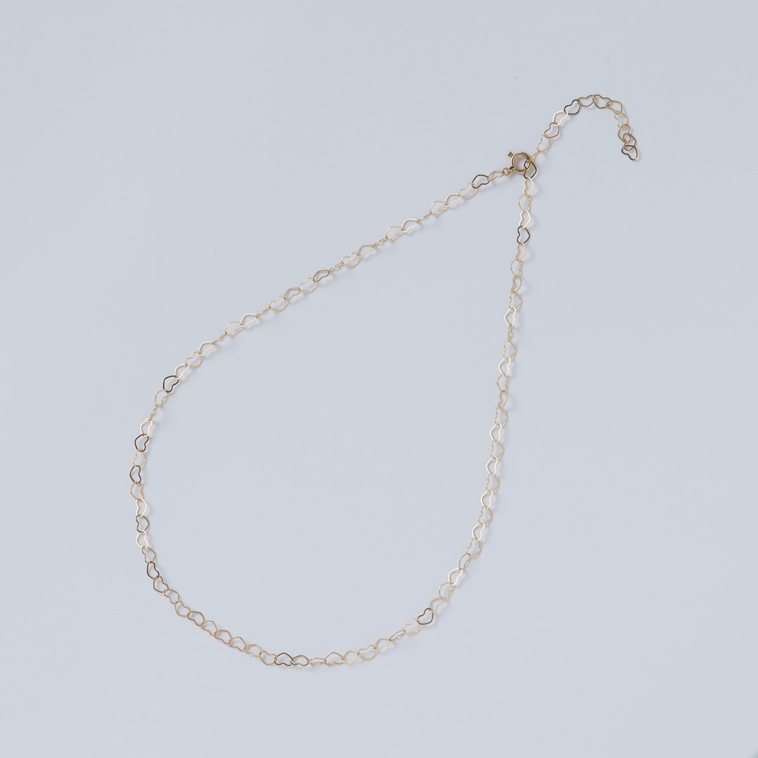 <NEW>K18ハートチェーンネックレス