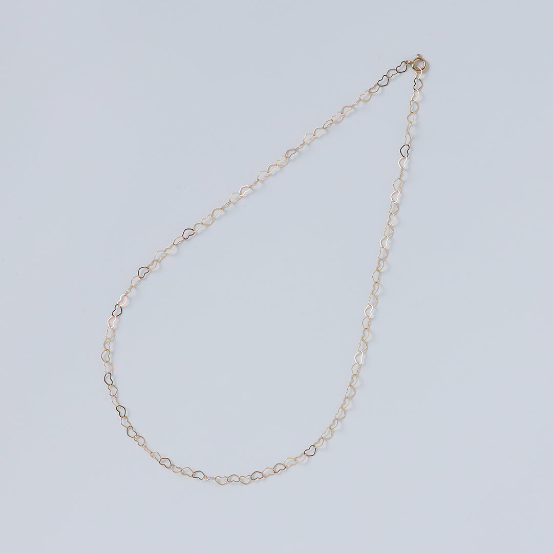 <NEW>K18ハートチェーンネックレス