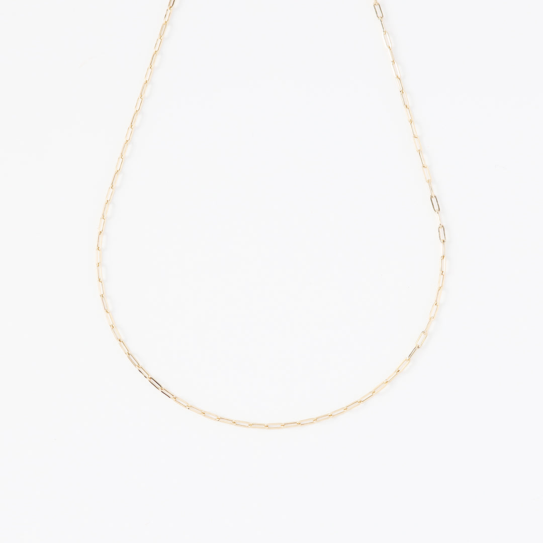 K18ペーパークリップチェーンネックレス