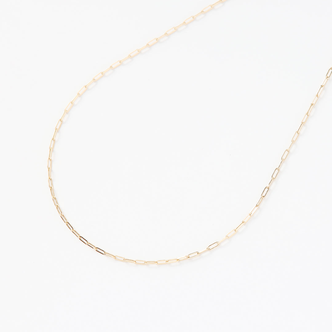 K18ペーパークリップチェーンネックレス
